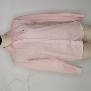 Tommy Hilfiger Pink and White Striped Shirt SZ S